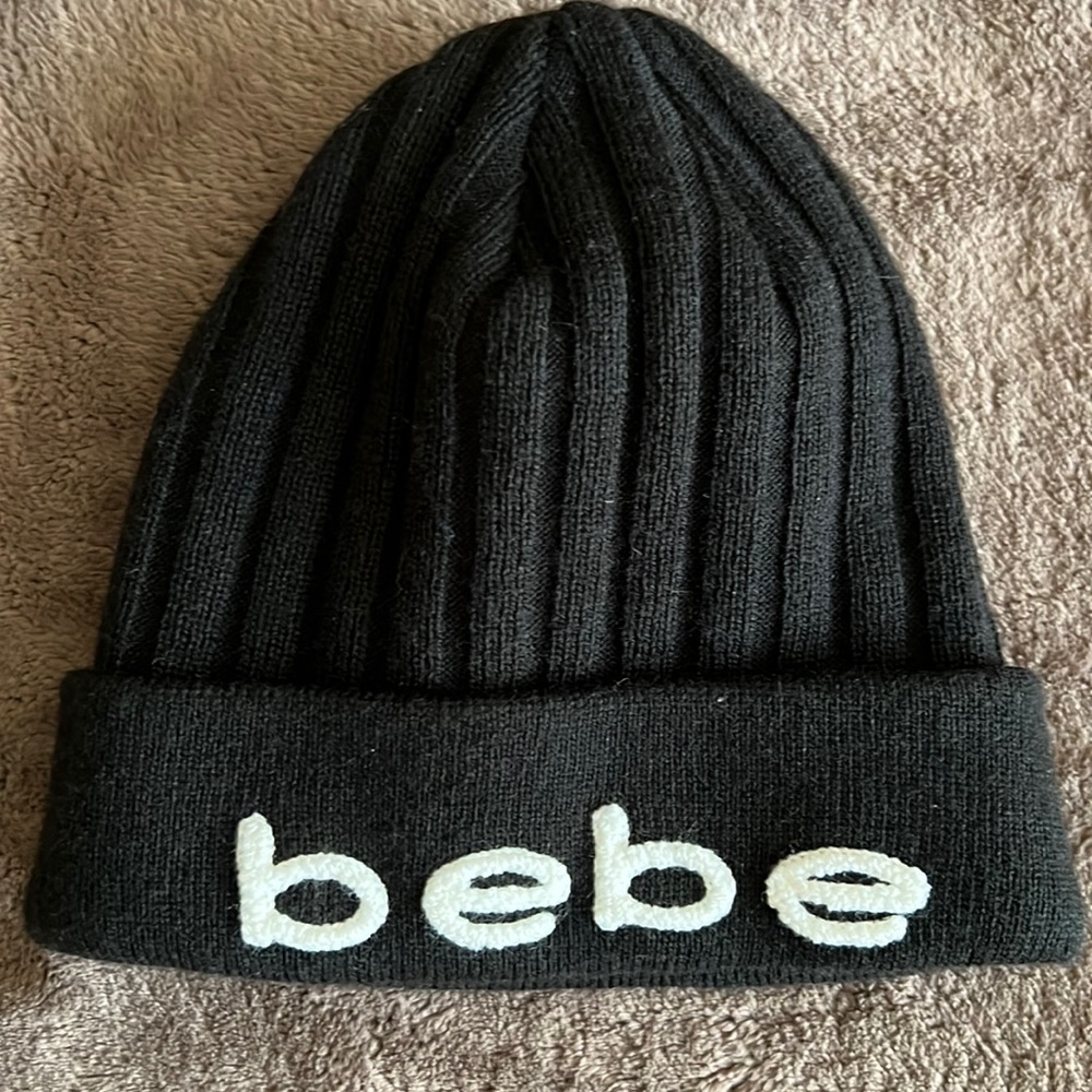 Slightly used Bebe beanie hat.